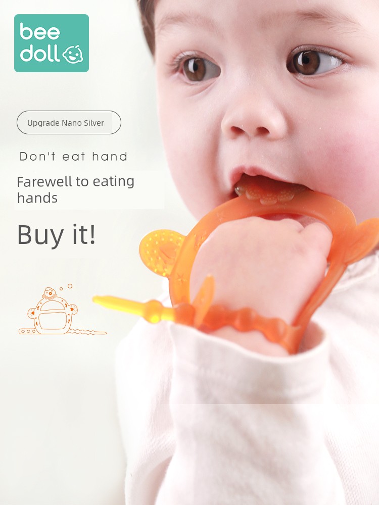Baby Teething Stick Anti-Stop Finger Handy Gadget Teether Toys Silicone Bracelet Baby Teether Water Boiling Suitable 4 Months 6