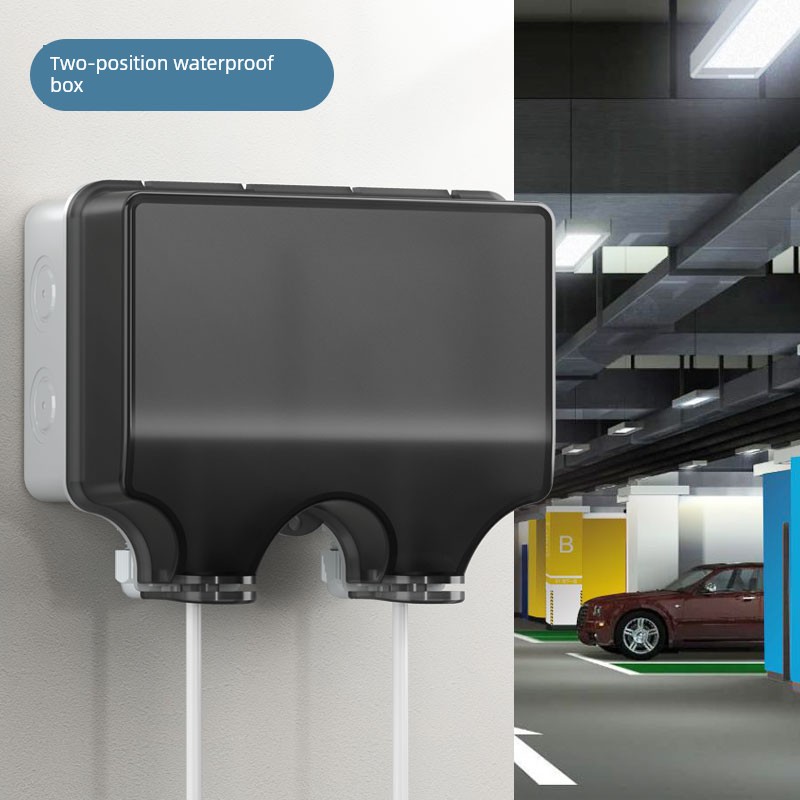 Outdoor Waterproof Socket Dual Integrated Open-Mounted Power Switch Five-Hole Socket Waterproof Box Outdoor Outdoor Anti-Rainstorm