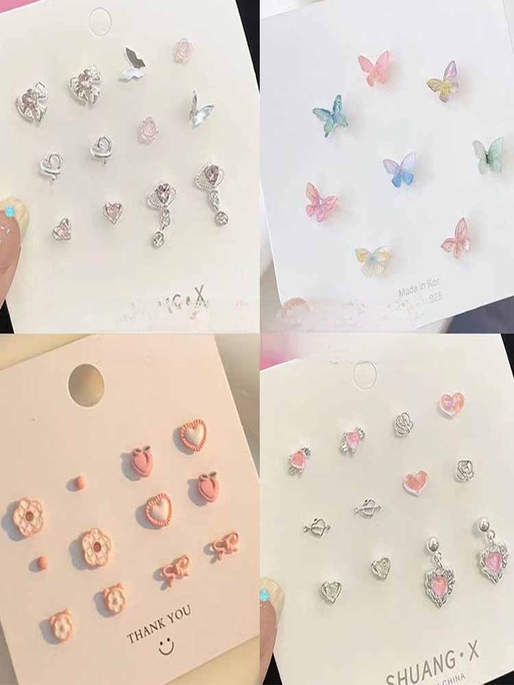 Niche Style Female Summer Cute Anti-Allergy Butterfly Studs