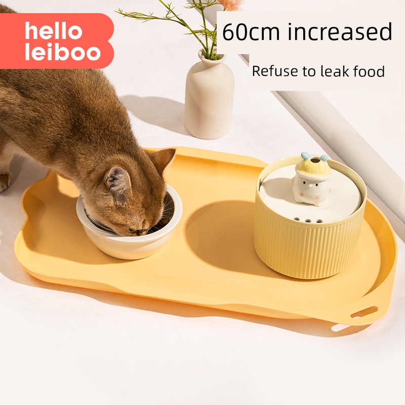 Pet Special Placemat Food Grade Extra Large Waterproof Non Slip Cat Leak-Proof Food Plate Dogs and Cats Eating Food Basin Mat