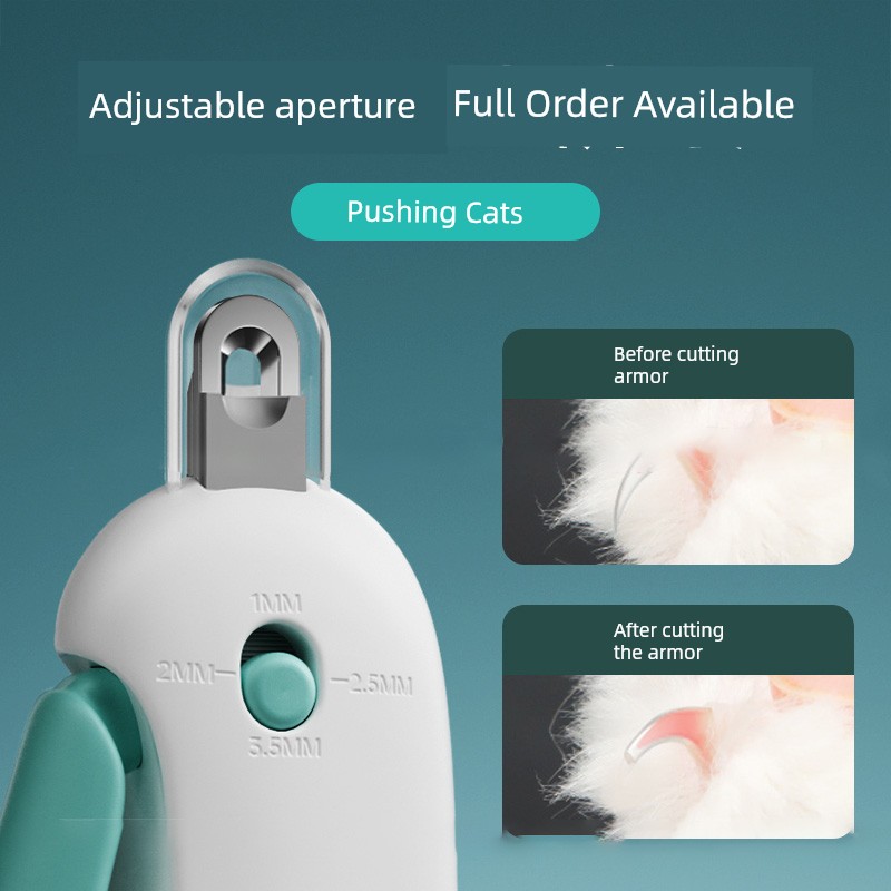 Cat Nail Scissors Cat Nail Clippers Novice Special round Hole Scissors Adjustable Small Blind Scissors Push Scissors Pet Nail Clippers