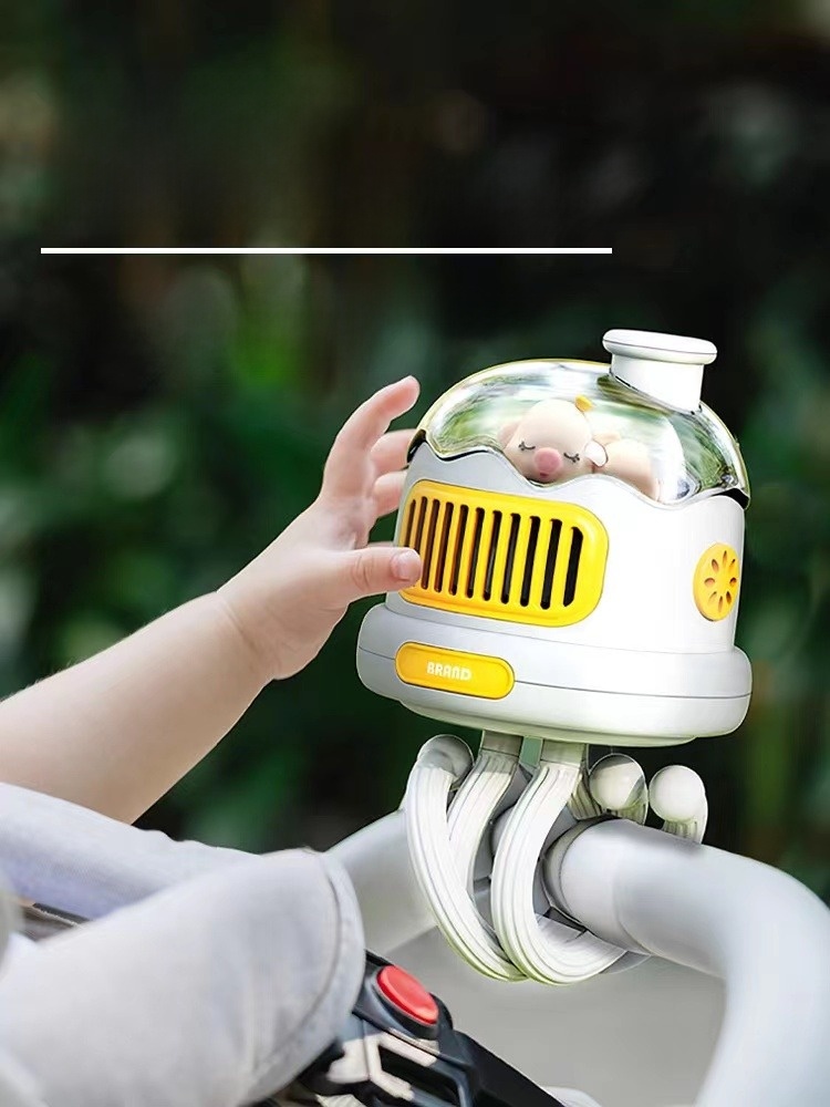 [Mosquito Repellent Type] Baby Stroller Fan Octopus Special Leaf-Free Baby Bed Children Portable Clip-on Portable Stroller Desktop Mute USB Charging Handheld Walk the Children Fantstic Product