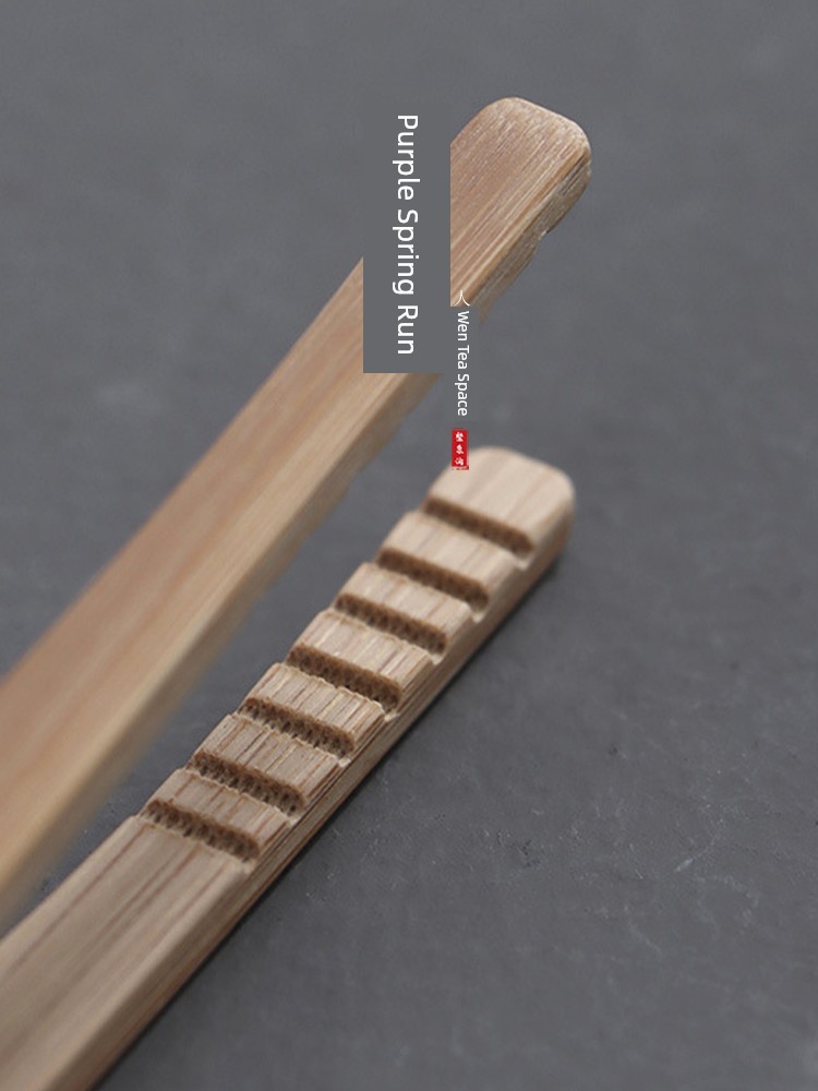 Jojo's L. Pd. Ziquan Jian. Hand Carved Bamboo Tea Clip Creative Tea Ceremony Utensil Bamboo Clip | Sleepy