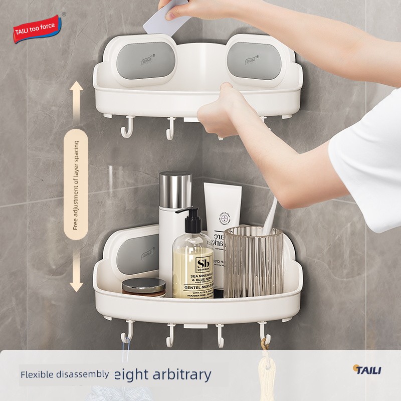 Taili Toilet Punch-Free Wall-Mounted Corner Shelf
