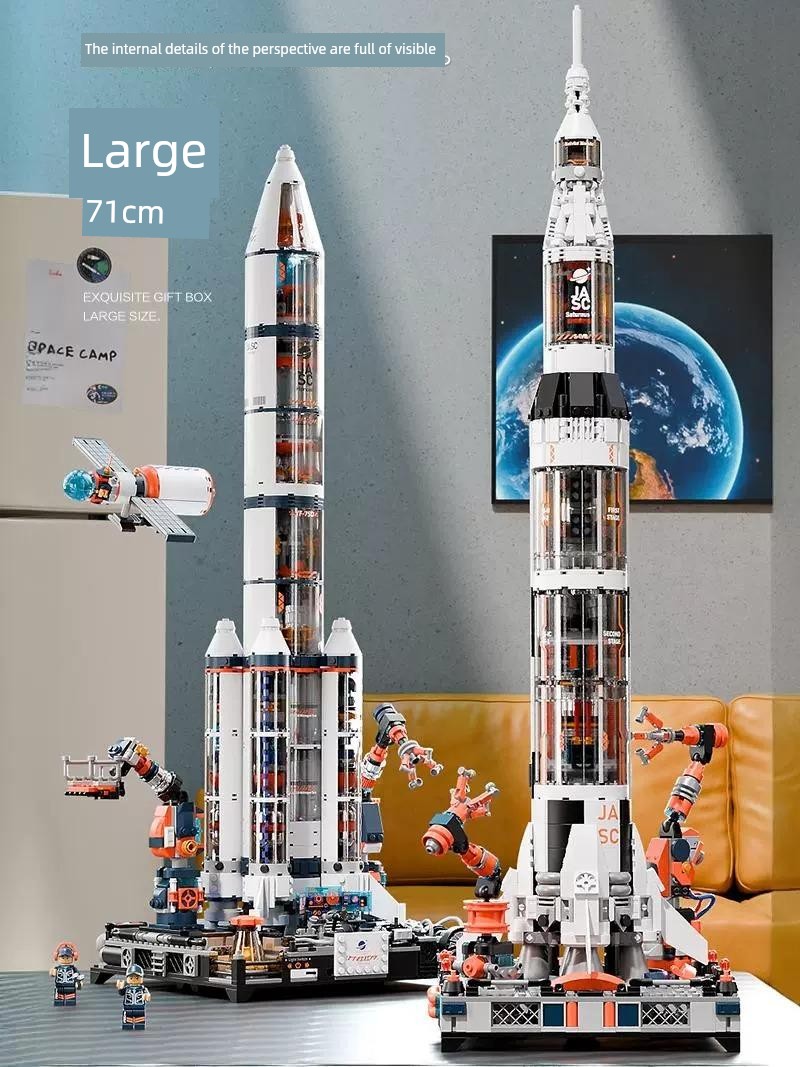 Dawn Glory Space Rocket Assemble Model Decoration Kids Building Blocks Toy Boy 10-12 Birthday Gift 8