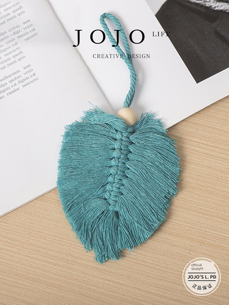 Jojo's L. Pd. Mr. Grocery. Hanging Bohemian Leaves Cotton String Hand-Woven Wall | Member Number