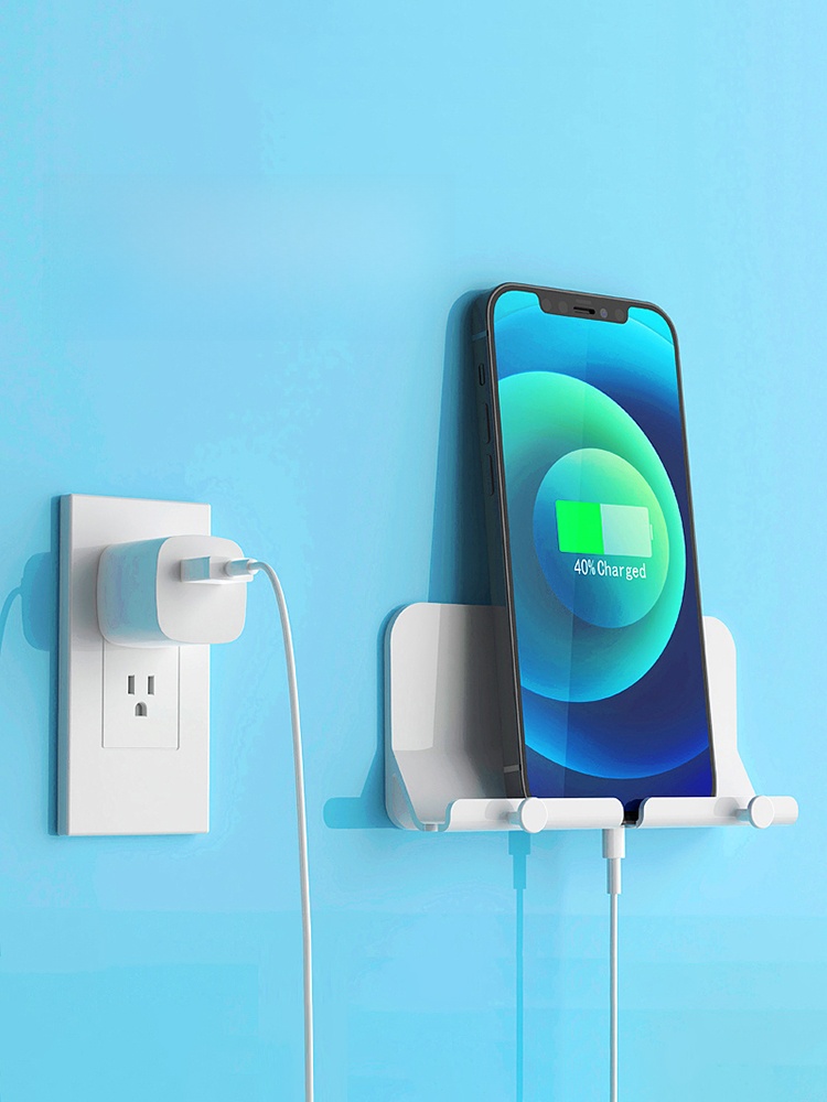 Wall-Mounted Punch-Free Charging Wall Mobile Phone Stand