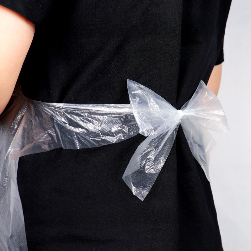 Independent Packaging Plastic Transparent Hot Pot Youth Apron