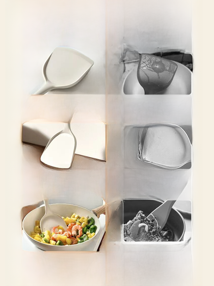 Food Silicone Spatula Non-Stick Pan Dedicated Spatula For Home High Temperature Resistant Soup Spoon and Strainer Kitchenware Suit Long