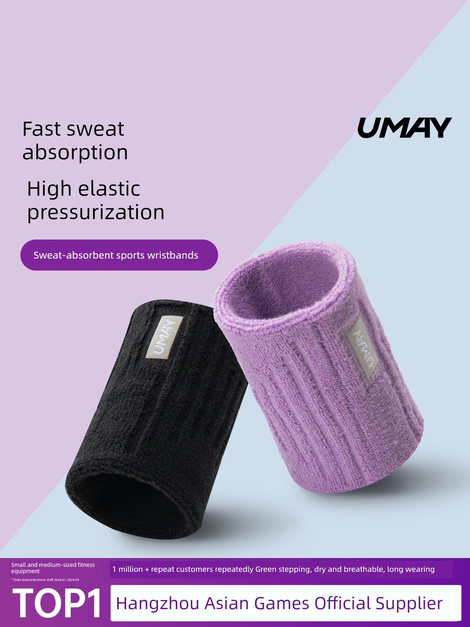 Yeejoo Athletic Wristguards Female Sprain Sheath Male Fitness Badminton Tennis Wrist Tendon Sheath Sweat Wiping Sweat-Absorbing Towel Wrist Strap