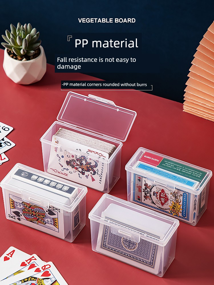 Transparent Playing Cards Storage Box Plastic Box Ultraman Game Card ID Card Business Card Storage Storage Box
