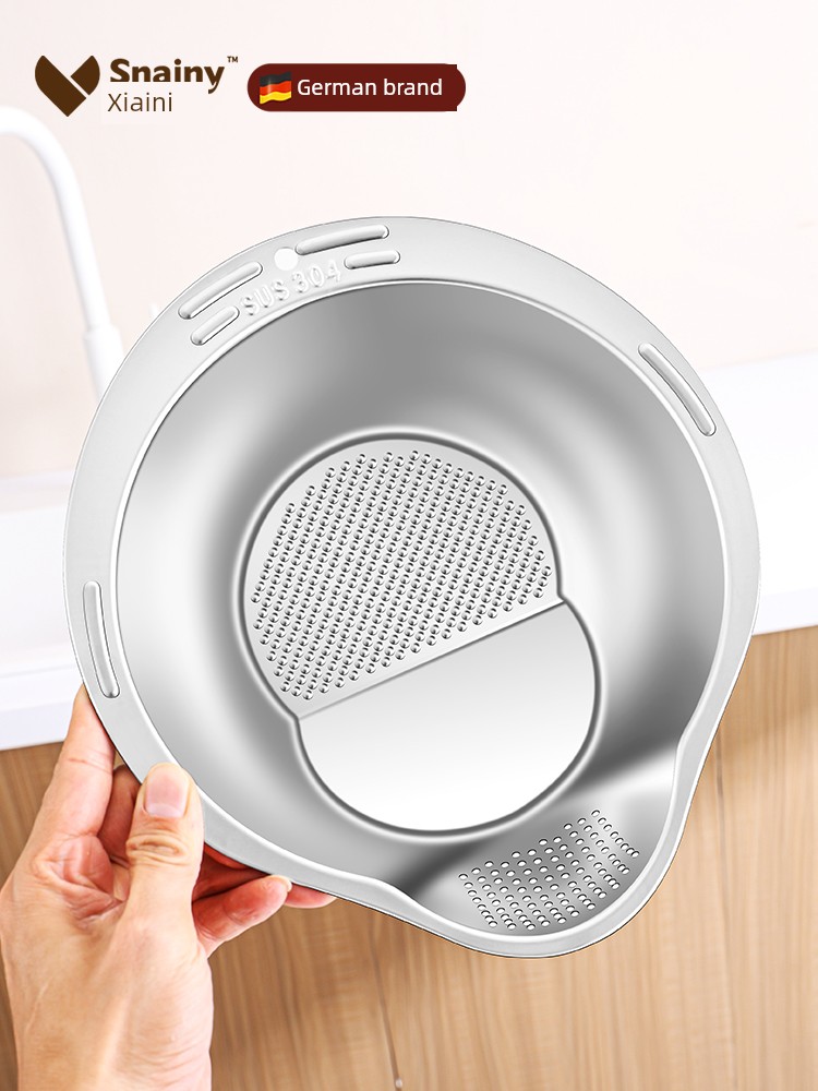 316 Stainless Steel Draining Basin Drain Basket 304 Food Grade Drain Basket For Home Kitchen Rice Washing Filter Sub Fabulous Rice Washing Gadget