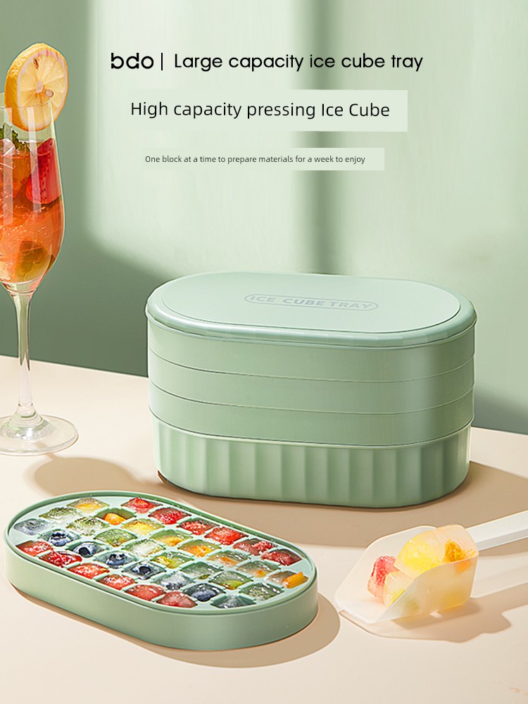 Press Ice Cube Mold Edible Silicon For Home Refrigerator Ice Cube Box Ice Handy Gadget Ice Cube Storage Box