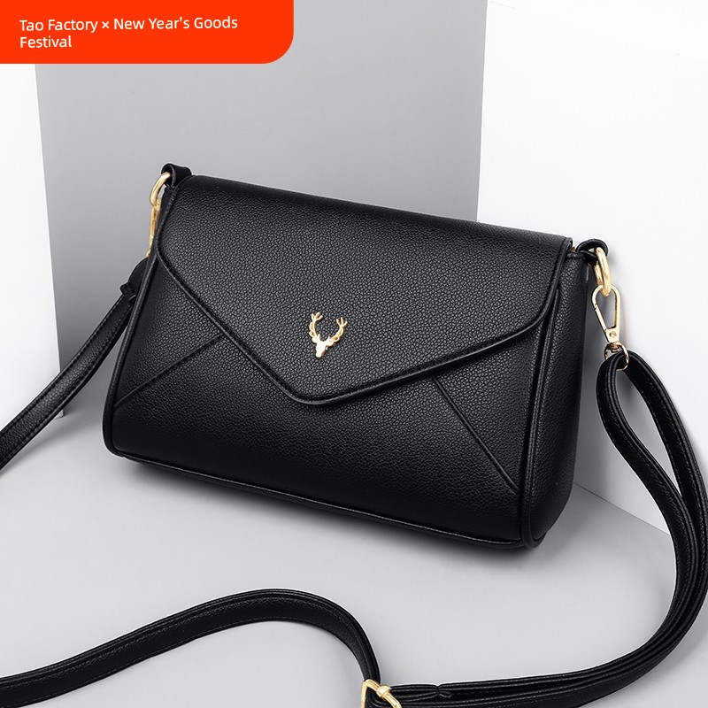 Women's Bag 2024 New Arrival Women's Shoulder Bag Messenger Bag Middle-Aged Ladieswear Small Bag Large Capacity Soft Leather Backpack Bag Lightweight