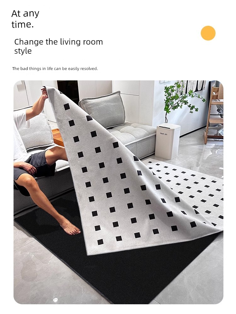 [Double-Layer Removable and Washable Machine Wash] Carpet Living Room 2025 New Arrival Accessible Luxury Classy Cream Style Bruloman