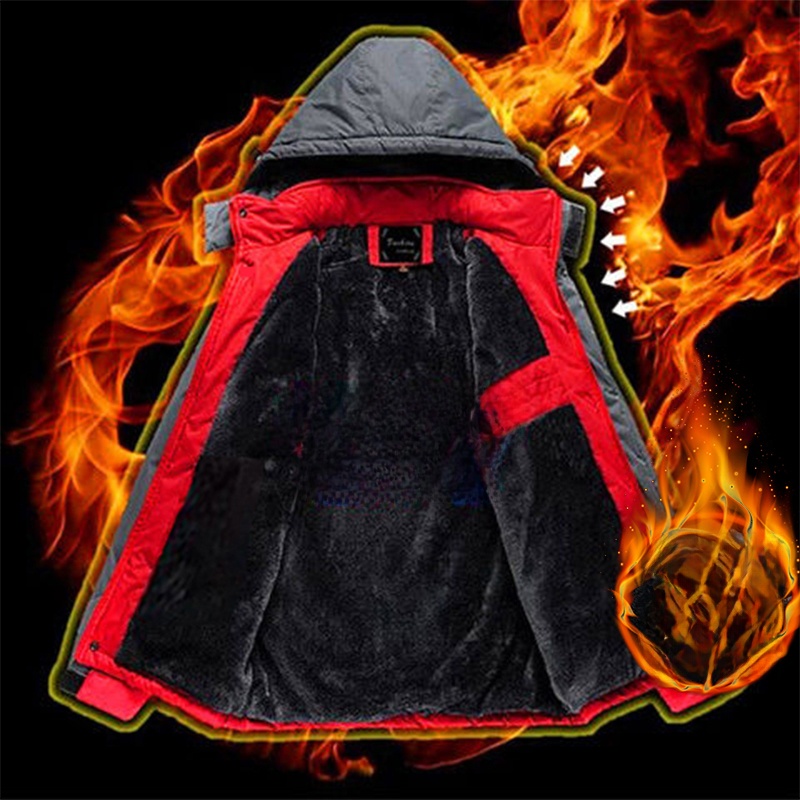 Winter Thicken Thermal Men's Cotton Jacket Work Clothes Shell Jacket