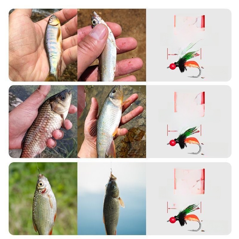 White Stripe Snakehead Rod Booster Micro-Object Mosquito Fly Fly Hook