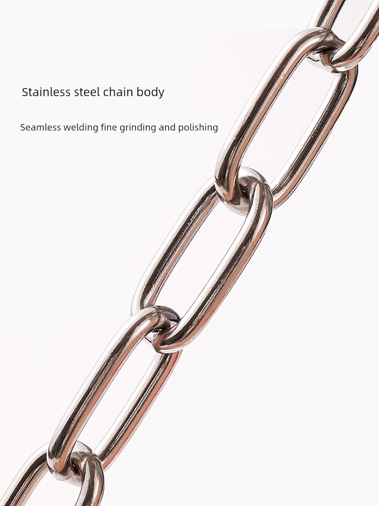 Stainless Steel Dog Hand Holding Rope Dog Chain Small, Medium and Large Dogs Go out Tie Dog Dog Walking Artifact Pet Anti-Bite Iron Chain