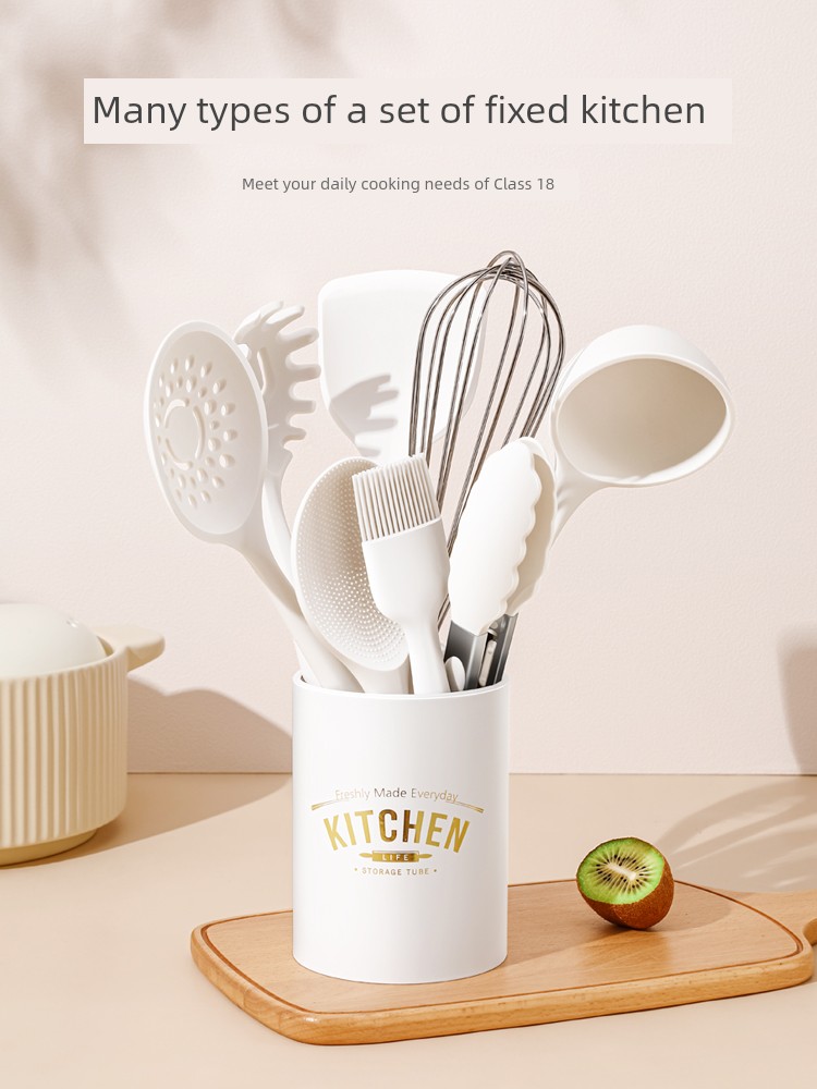 Silicone Spatula Suit Non-Stick Spatula For Home Food Grade Spatula Soup Spoon and Strainer High Temperature Resistant Kitchenware