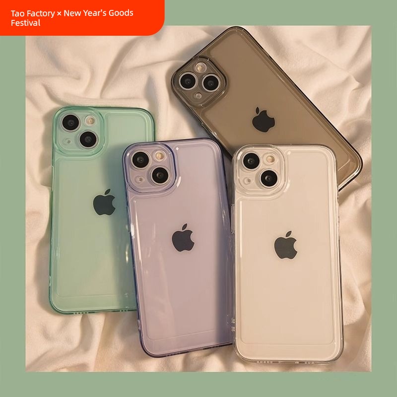 Minimalist Transparent Fancy Silicone Protective Cover for Apple