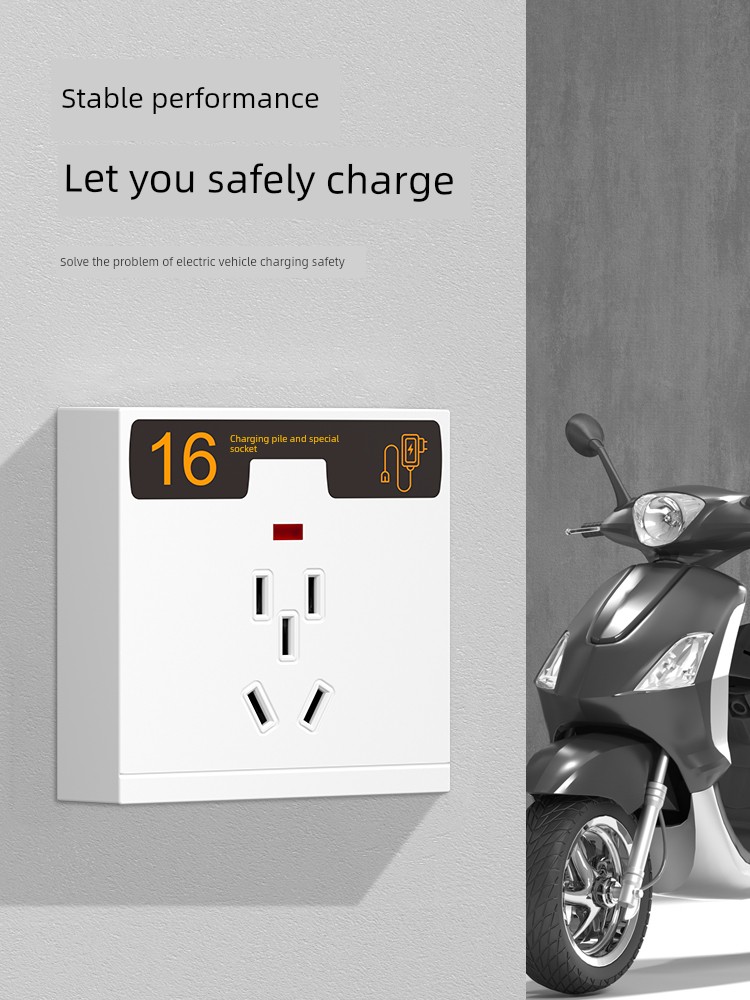 86-Type Electric Car Shared Charging Pile Charging Station Outdoor Waterproof and Rainproof Charging Socket Open-Mounted Five-Hole Ten-Hole