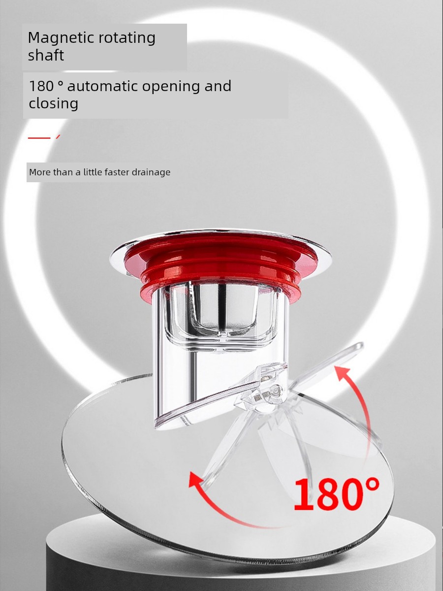 Magnetic Floor Drain Odor Preventer with Handle Anti-Dirty Anti-Odor Floor Drain Cover Bathroom Sewer Blocking Prevention Filter Water Plug