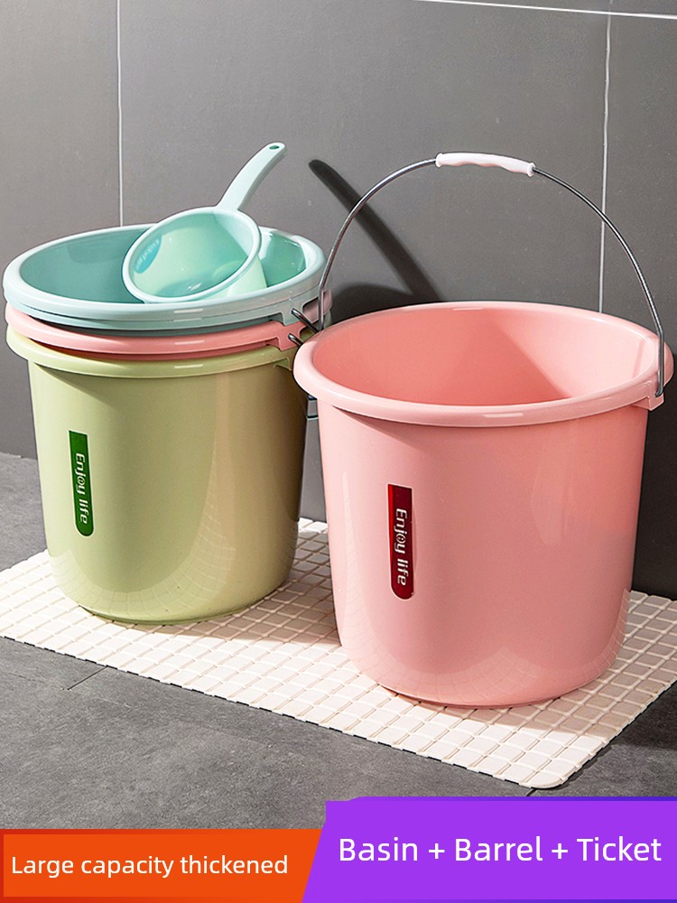 Bucket For Home Large Water Storage Extra Thick and Durable Satchel for Student Dormitory Bath Laundry with Washbasin Suit