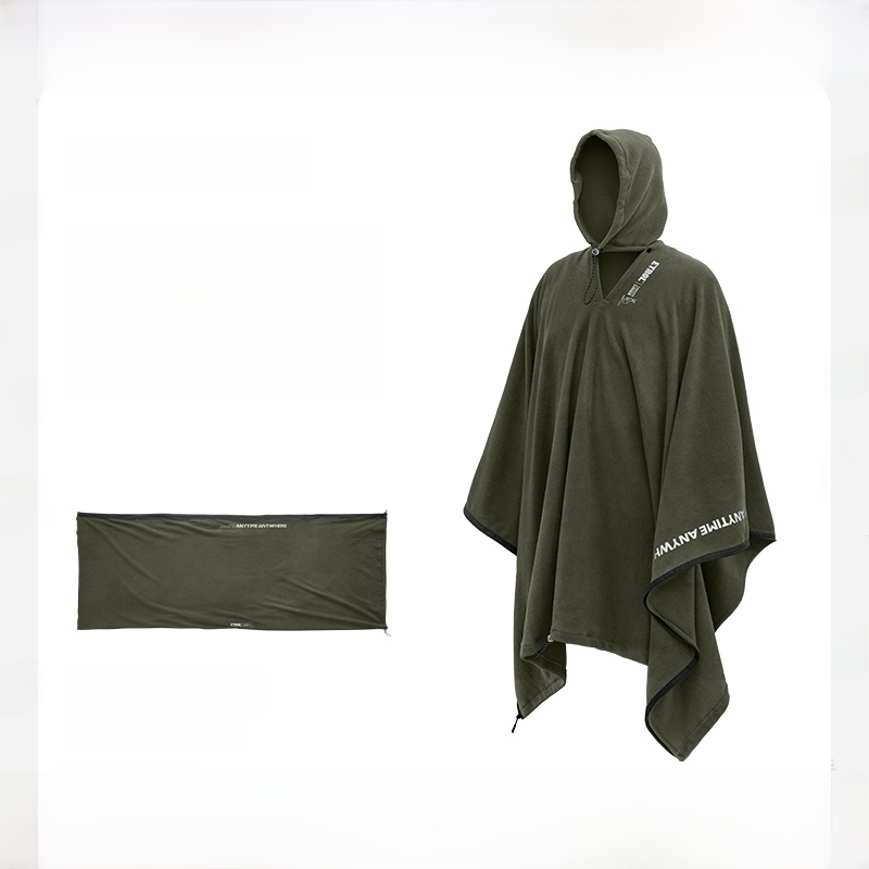 Cape Cloak Outdoor Winter Camping Sleeping Bag Wearable Windproof Blanket Cold-Proof Heattech Thickened Liner Quilt Dual-Use