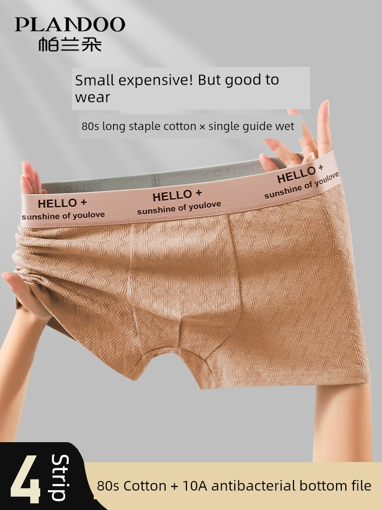 Men Underwear Pure Cotton Boys 2024 New Arrival Antibacterial Crotch Men's Boxer Breathable Men's Boyshorts