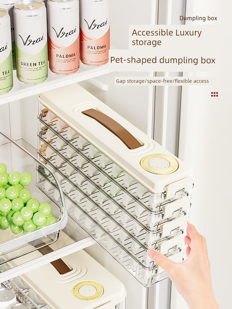 Dumplings Box For Home Food Grade Frozen Special Narrow Sealed Crisper Wonton Quick-Frozen Kitchen Refrigerator Storage Box