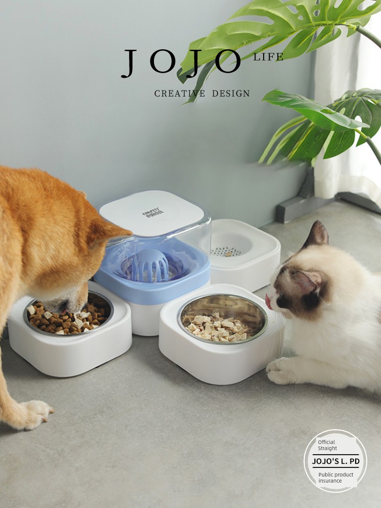 Jojo's L. Pd. Mr. Grocery. Automatic Water Feeder Activated Carbon Filter Element Cat Dog Double Bowl | Happiness