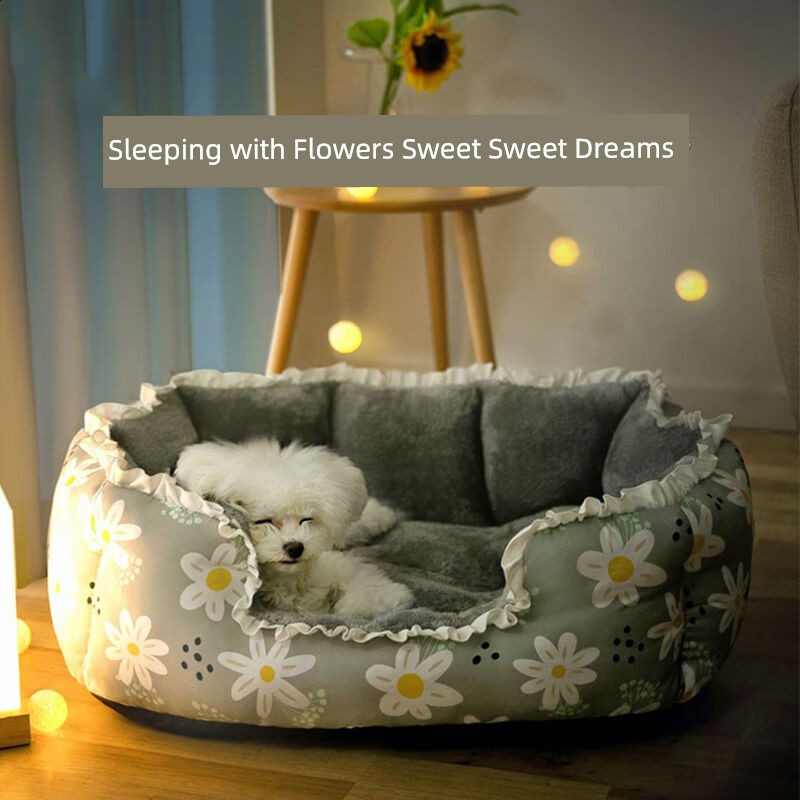 Hippie Dog Kennel All Year Round Neutral Summer Small Size Dogs Dog Bed All Year Round Neutral Cat Nest Non-Removable and Washable Teddy Pet