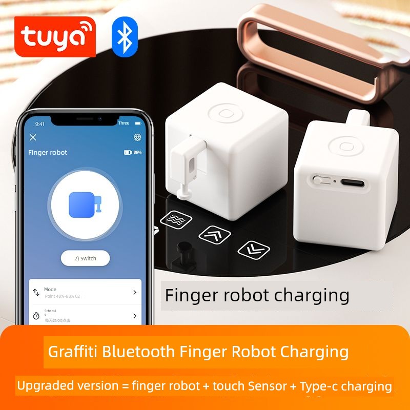 Graffiti Smart Bluetooth Finger Robot Automatic Timer Switch Remote Press Elevator Bean Bag Switch Lights Handy Gadget