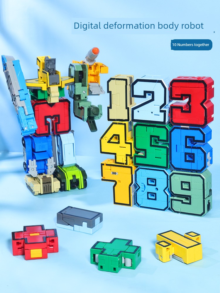 Digital Transformation Toy Combination Diamond Letter Robot Warrior Full Set Assemble Boy Kids Puzzle 3-8 Years Old 6