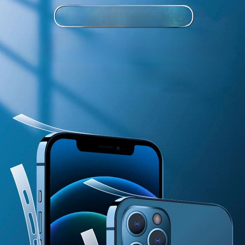 Applicable to Apple 13 Border Membrane Iphone15promax All-Inclusive Protection 14pro Frosted Edge Covered Max Mobile Phone 12 Side Film Minipm Transparent Sticker plus Soft Film Repair HD