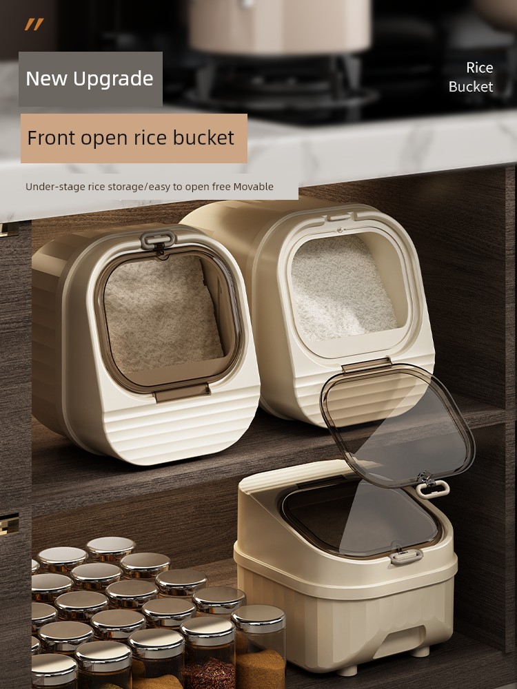 Food Grade Rice Bucket For Home Insect-Proof Moisture-Proof Sealed Dedicated Storage Rice Bucket and Flour Bucket Grains Rice Storage Box