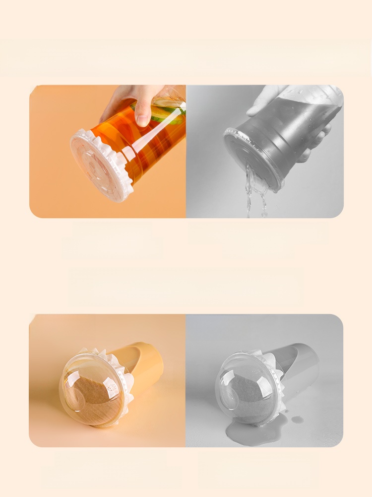 Disposable Coffee Spill-Proof Beverage Takeaway Sealed Cup Milk Tea