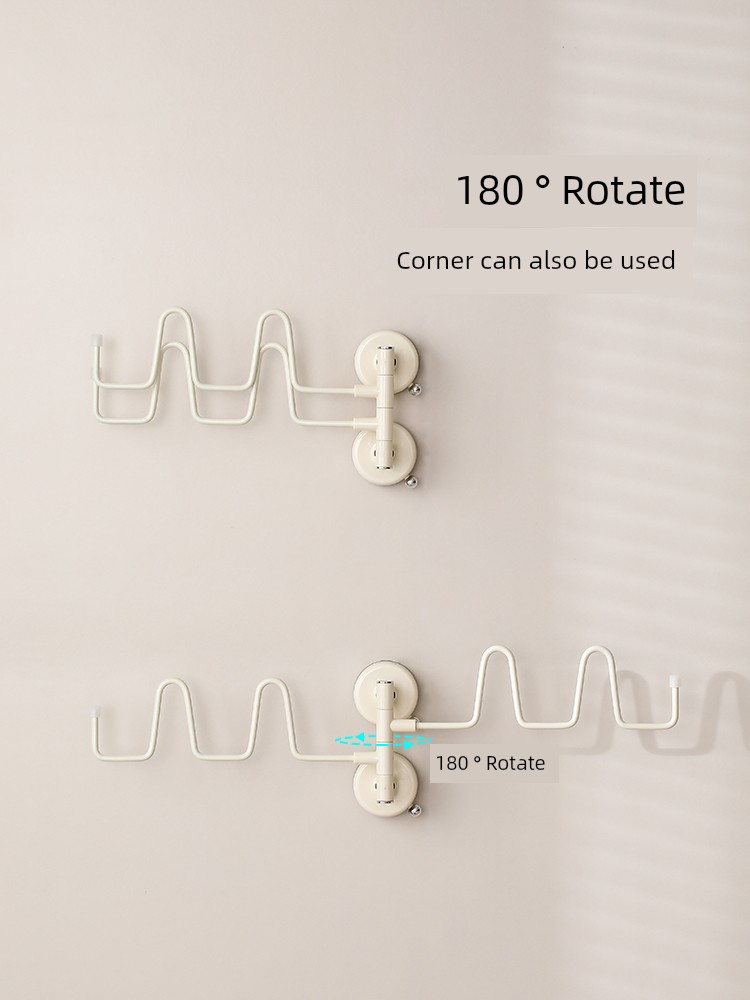 Fasola Suction Cup Slipper Rack Bathroom Punch-Free Toilet Rack Wall-Mounted For Home Storage Drain Rack