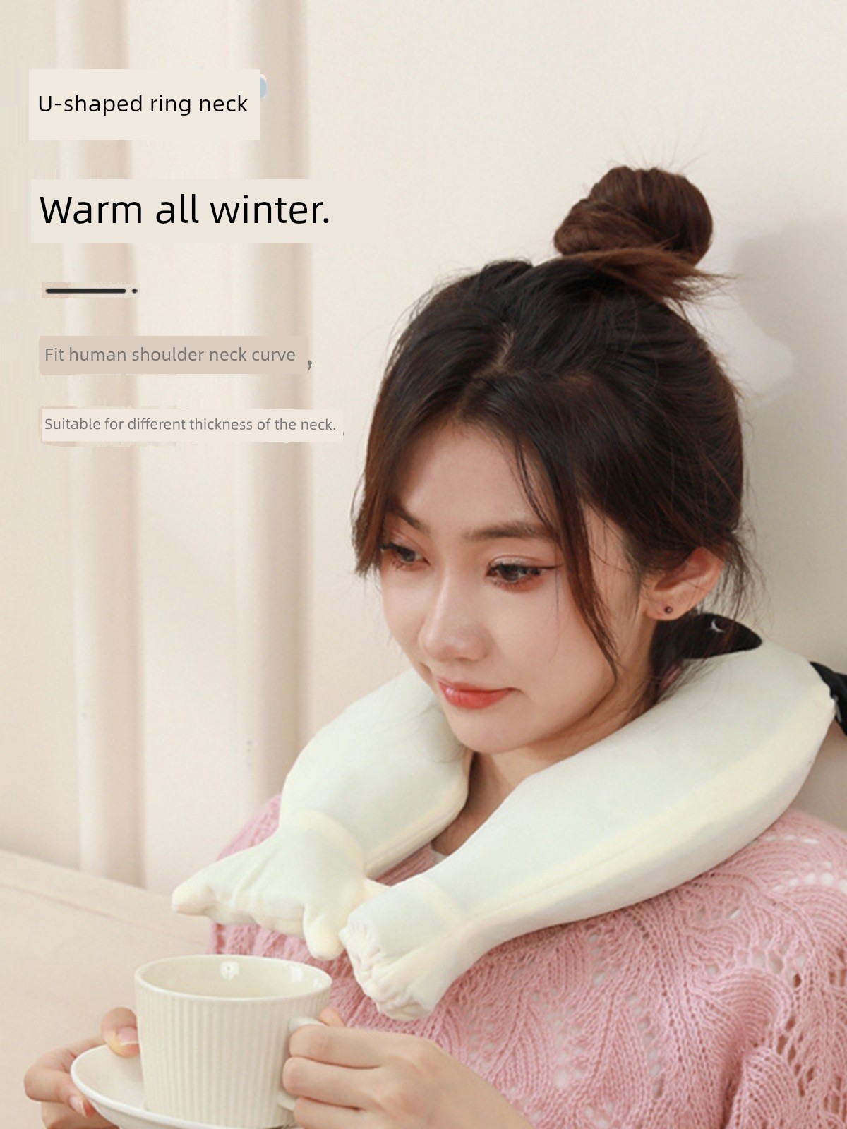 Jujiajia Transparent Hot Water Bag Water Injection Cervical Spine Hot Compress Neck Neck Protection Hot-Water Bag Warm Shoulder Warm Neck Irrigation Flushing