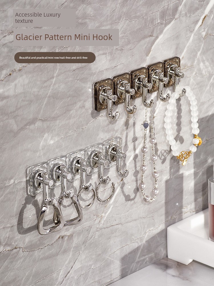 Strong Adhesive Punch-Free No Traces on the Walls Small Hook Door Rear Carrier Key Rack Sticky Hook Bathroom Bathroom