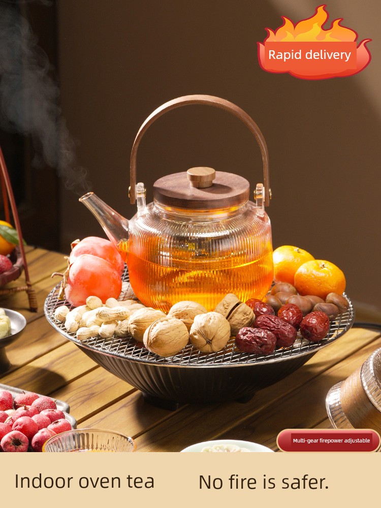 Jie'an Xi Stove Tea Cooking Electric Ceramic Stove Set Winter Indoor Home Tea Set Health Care Scented Tea Brewing Glass Teapot Full Set