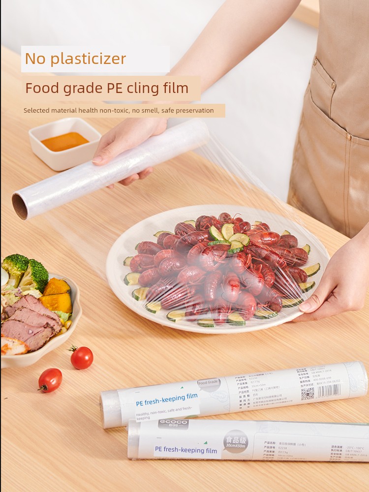 Plastic Wrap Food Grade For Home Kitchen Economical Pack Food Special Risk High Temperature Resistant Film Plastic Wrap Cutter