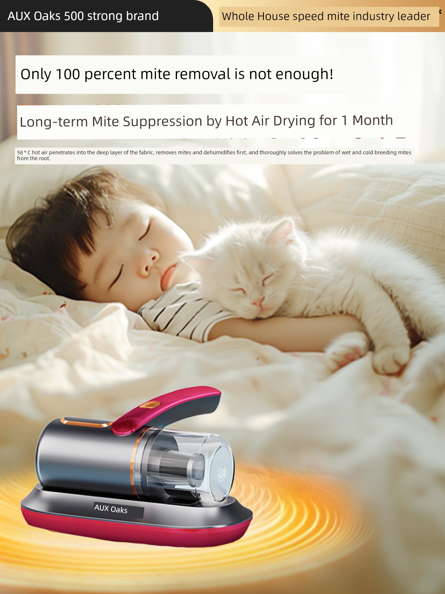 Ox Mites Instrument Ultraviolet Sterilization Machine For Home Bed Vacuum Cleaner Two-in-One Wireless Mite Handy Gadget