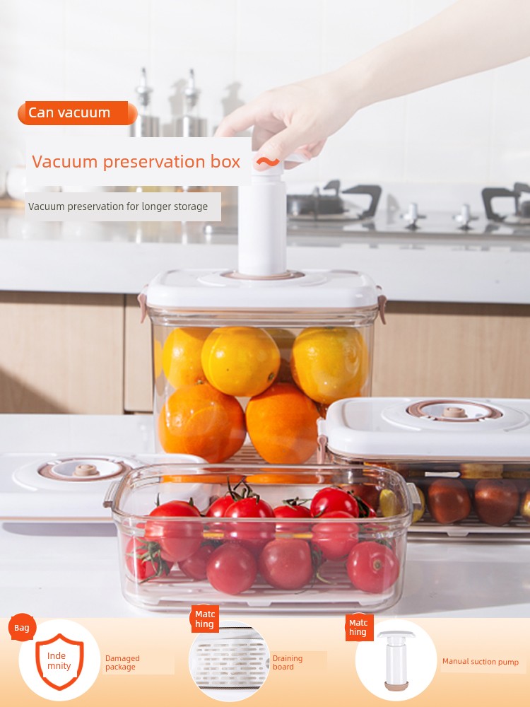 Sealed Refrigerator Moisture-Proof Food Storage Box Vacuum Pumping