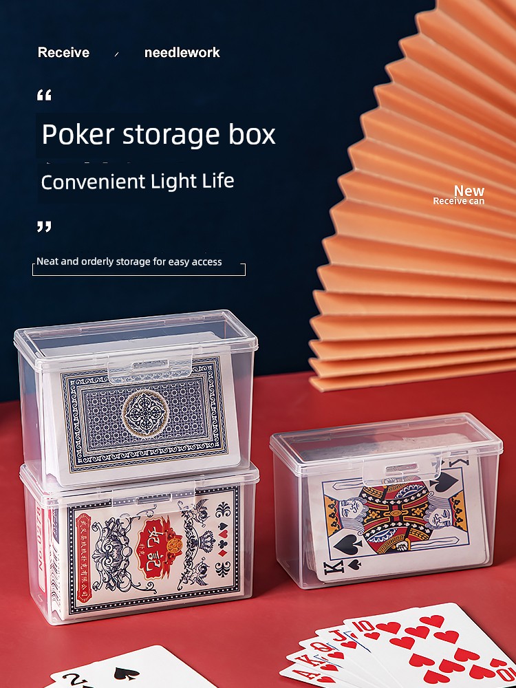 Transparent Playing Cards Storage Box Plastic Box Ultraman Game Card ID Card Business Card Storage Storage Box