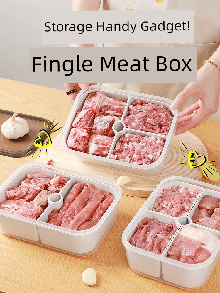 Freezing Storage Box Refrigerator Special Frozen Meat Packing Food Grade Crisper Food Sealed Plastic Compartment Small Box