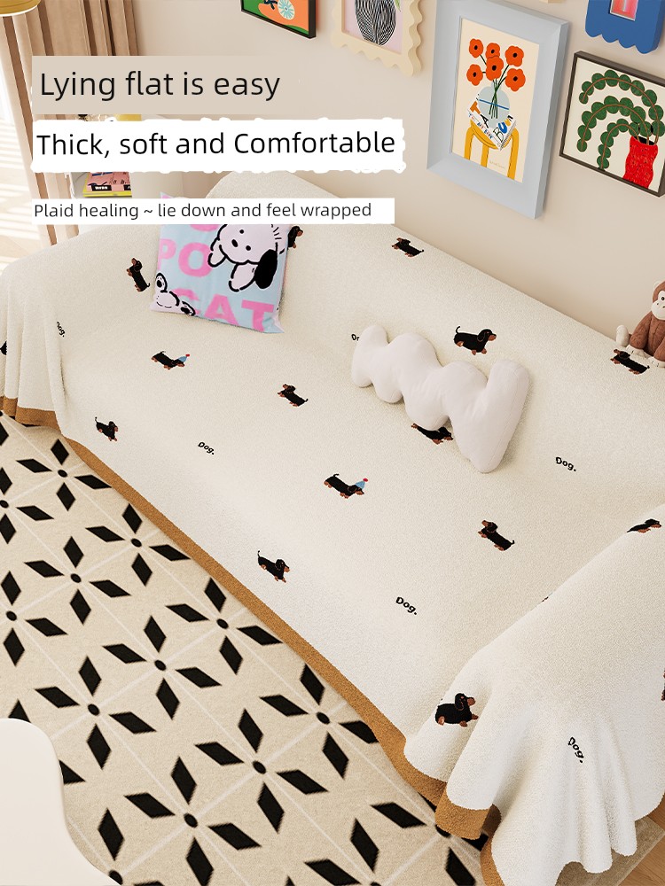 Anti-Scratching Sofa Cover Towel Full Cover Blanket 2025 New Arrival Autumn and Winter Non Slip Leather Sofa Cover Cushion