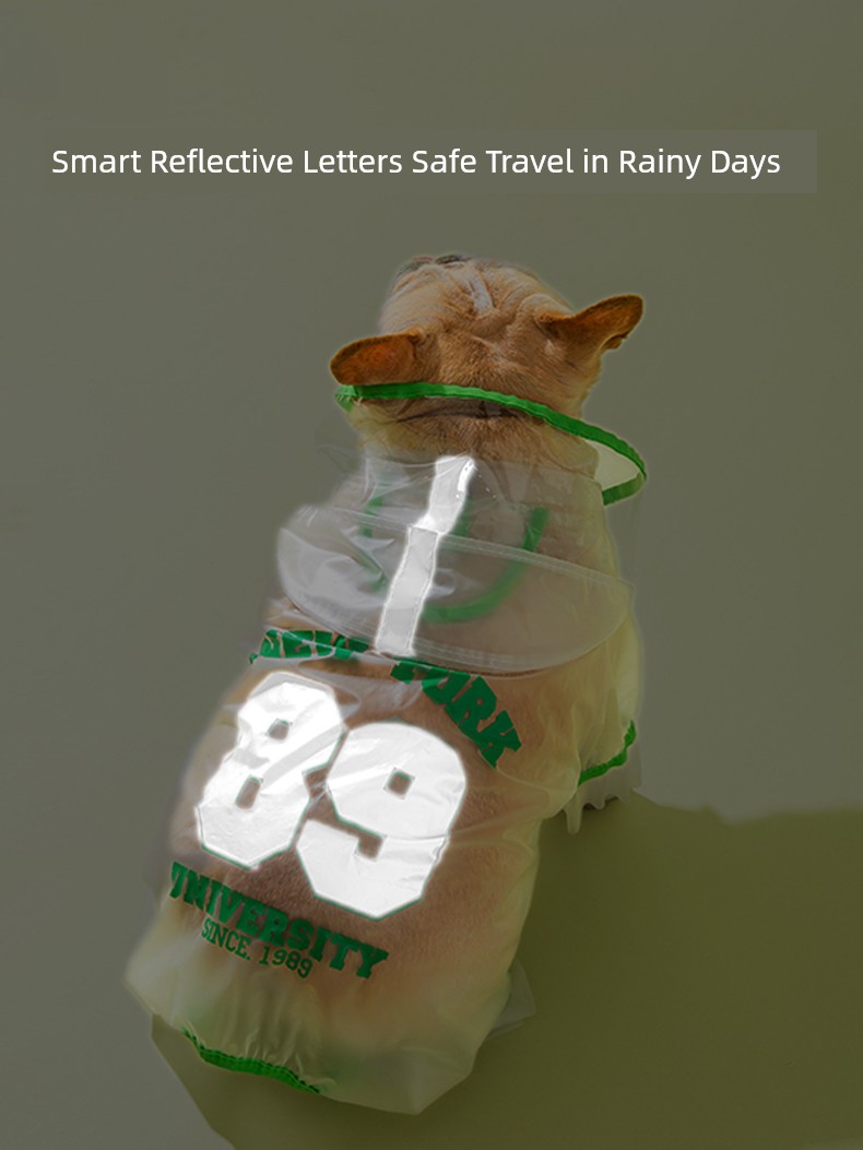 Hippie Dog Transparent Frosted Jarre Aero Bull Four-Legged Raincoat Rainy Day Handy Gadget Waterproof Quick-Drying Small Size Dogs Medium-Sized Dog Raincoat