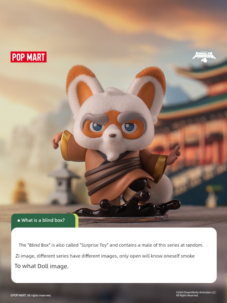 PopMart Pop Mart Universal Kung Fu Panda Series Hand-Made Blind Box Trendy Fashion Toy Gift
