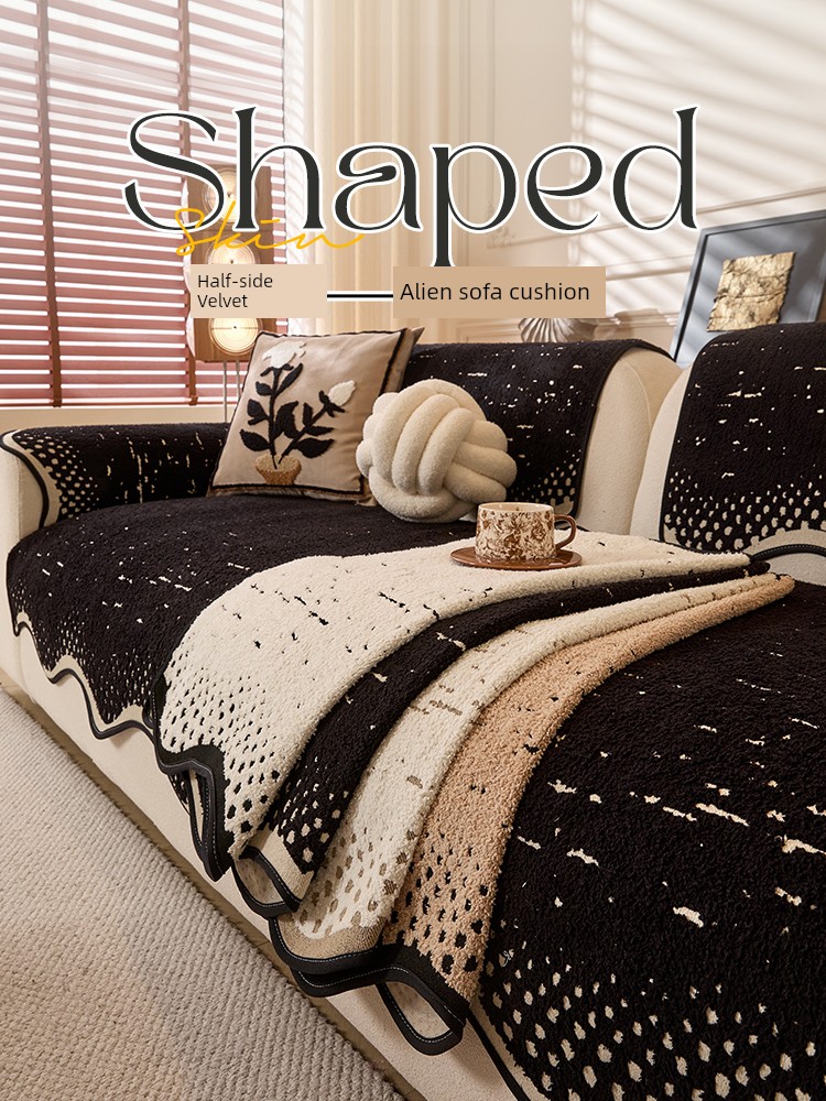 Straight Row Leather Sofa Cushion Accessible Luxury Fancy Minimalist Modern Sofa Towel Fall and Winter New Arrival Thickened Non Slip Woolen Blanket Blanket